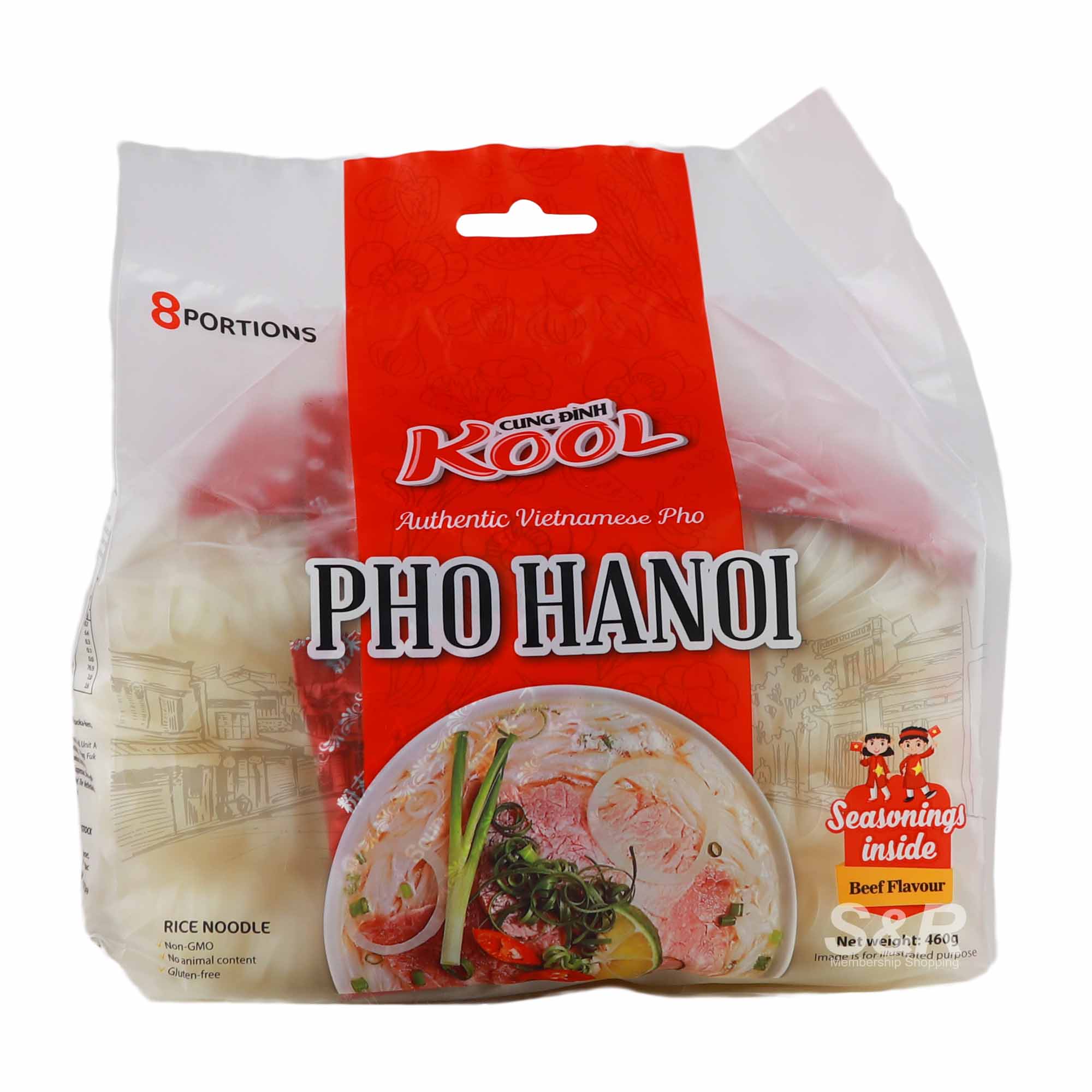 Cung Dinh Kool Pho Hanoi Beef Flavor Rice Noodle 460g